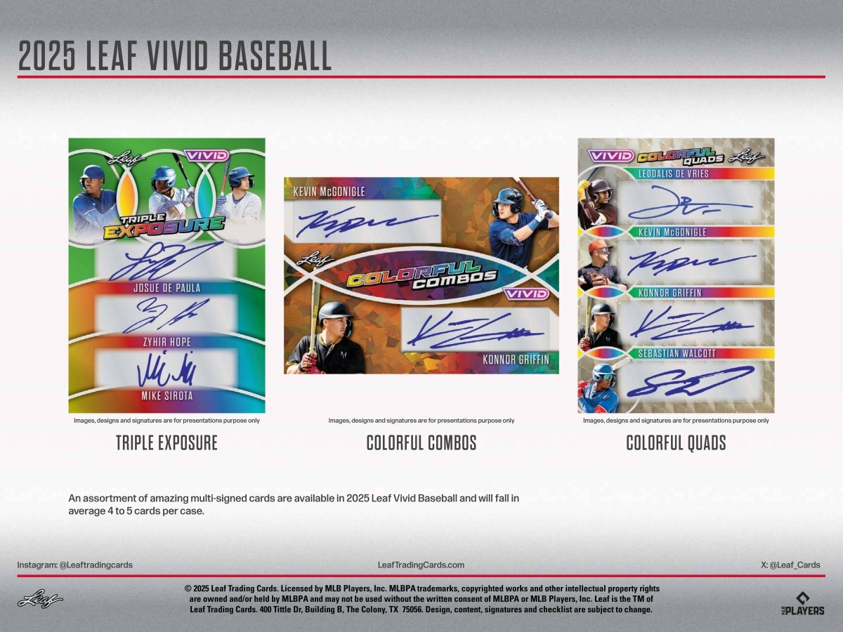 2025 Leaf Vivid Baseball Hobby Box - Leaf
