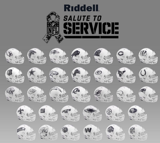 NFL Salute to Service Alternate Riddell 2024 NFL Speed Mini Football Helmet ~ Pick Your Team! - TJT SPORTS