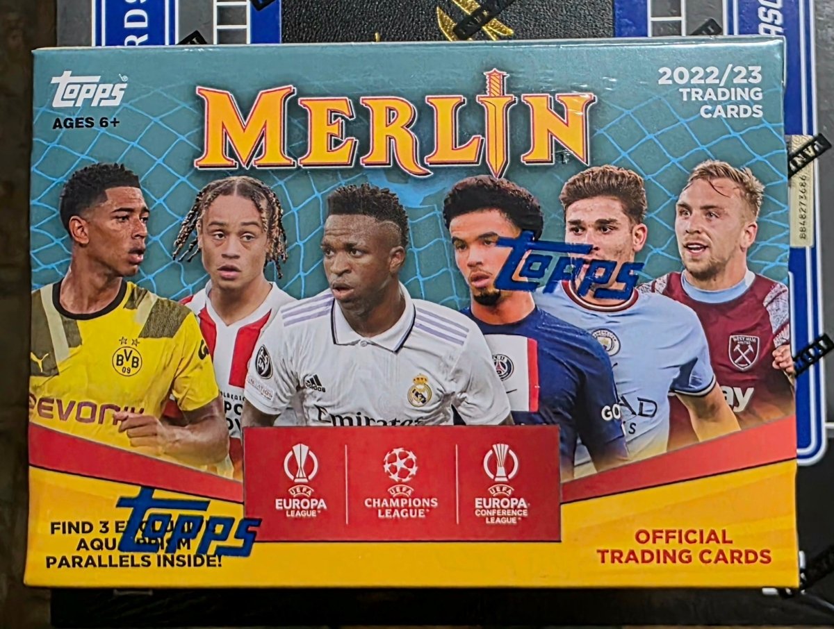 2022/23 Topps UEFA Club Competitions Merlin Chrome Soccer 8 - Pack Blaster Box - Topps