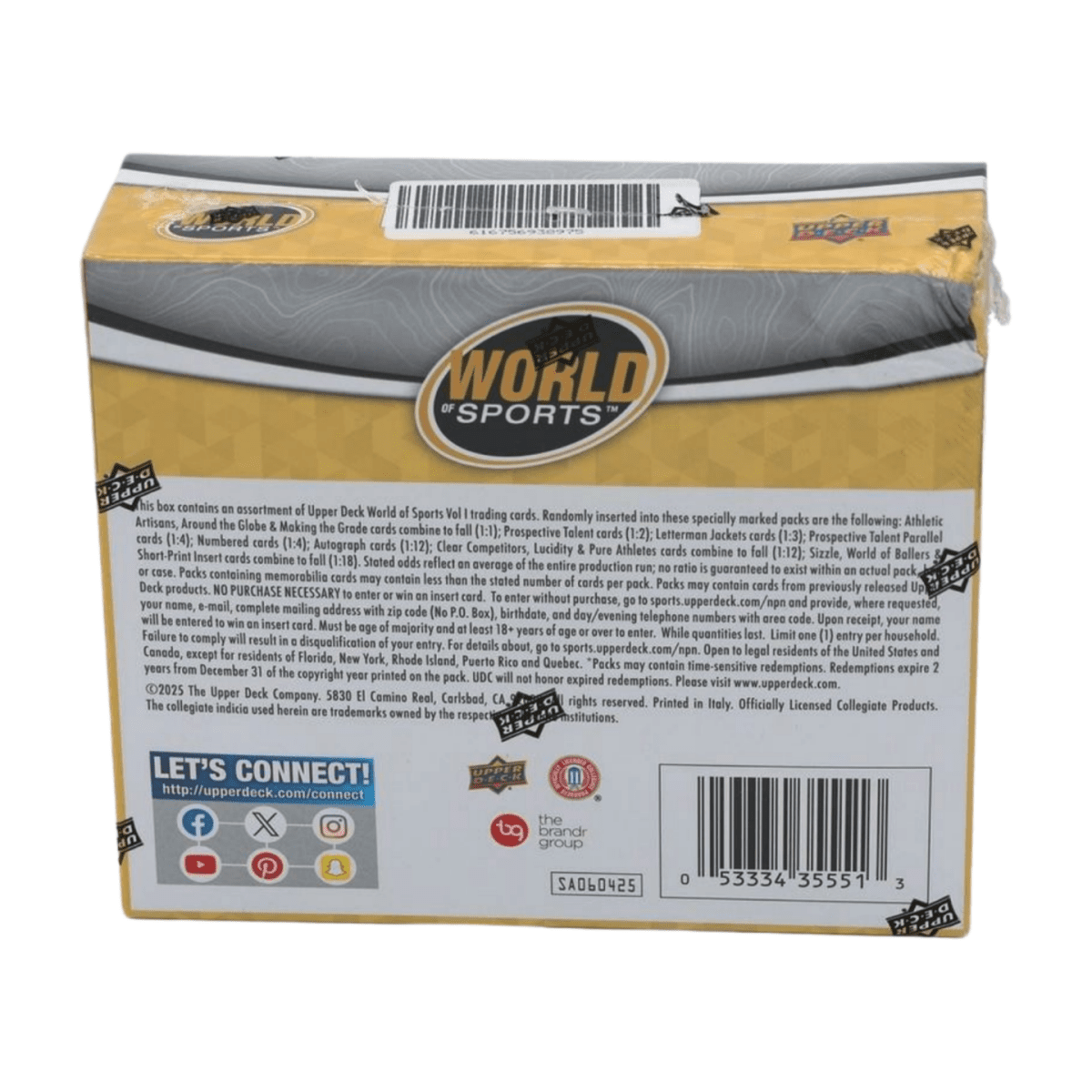 2025 Upper Deck World of Sports Volume 1 Multisport Hobby Box - Upper Deck