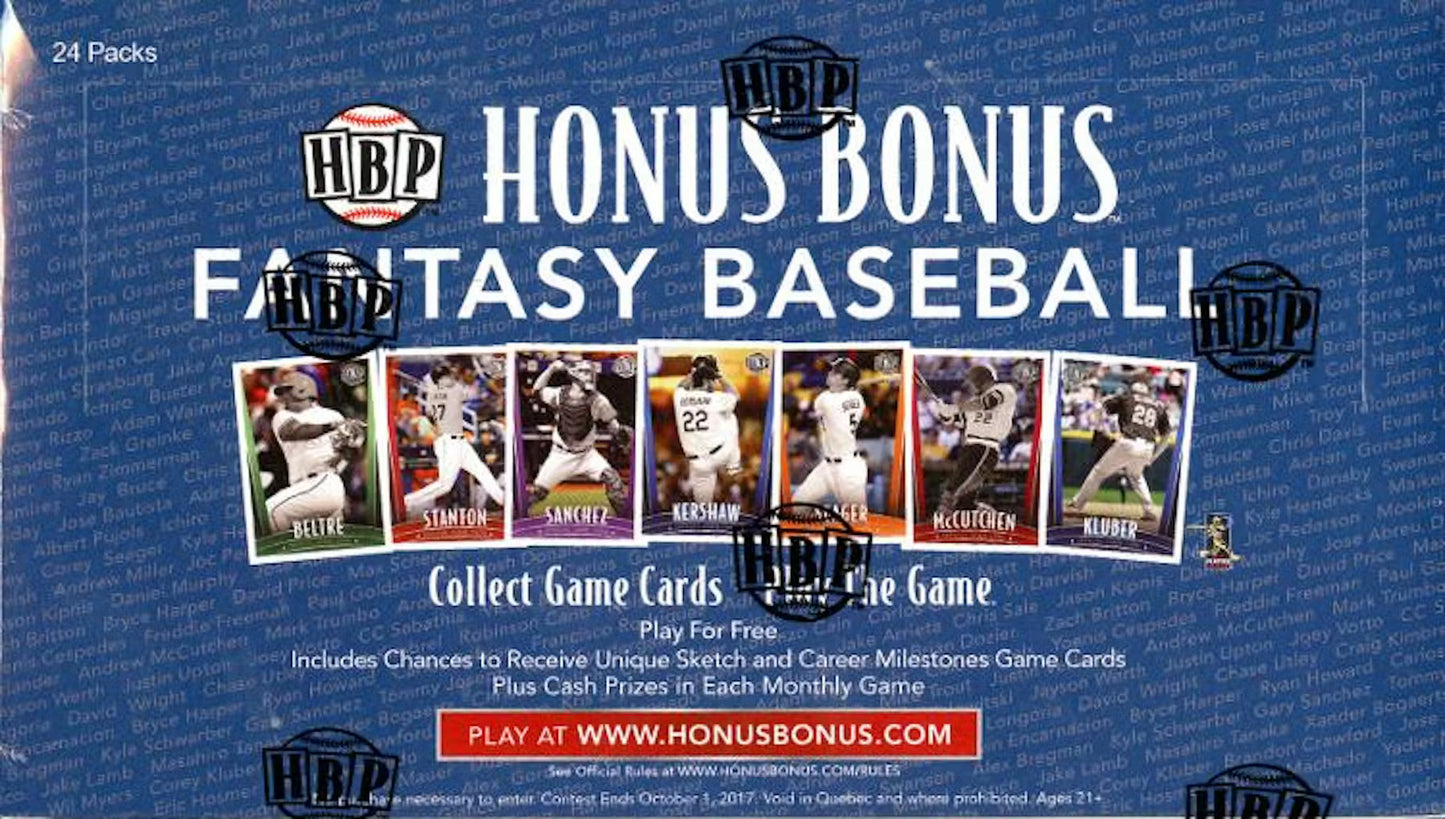 2017 Rittenhouse Fantasy Baseball Hobby Box (Honus Bonus)