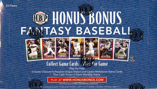 2017 Rittenhouse Fantasy Baseball Hobby Box (Honus Bonus)