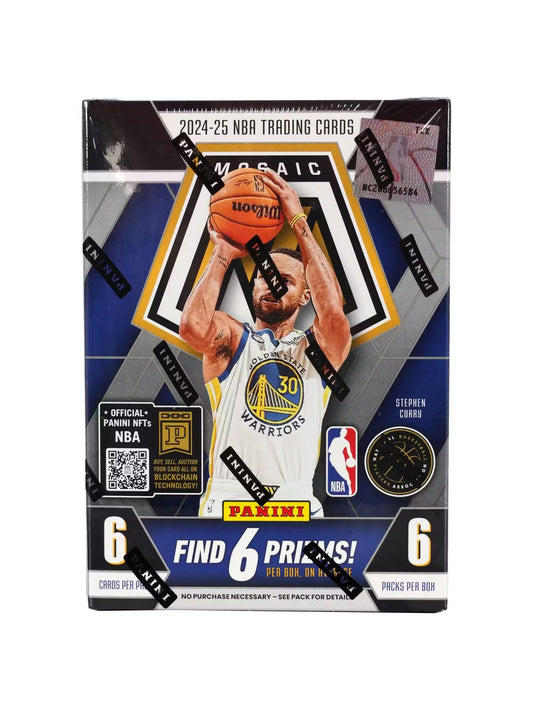 Basketball trading card pack featuring Steph Curry in a Warriors jersey with Panini branding.