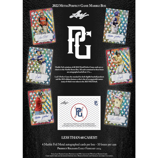 2022 Leaf Metal Perfect Game Baseball Marble Hobby Box
