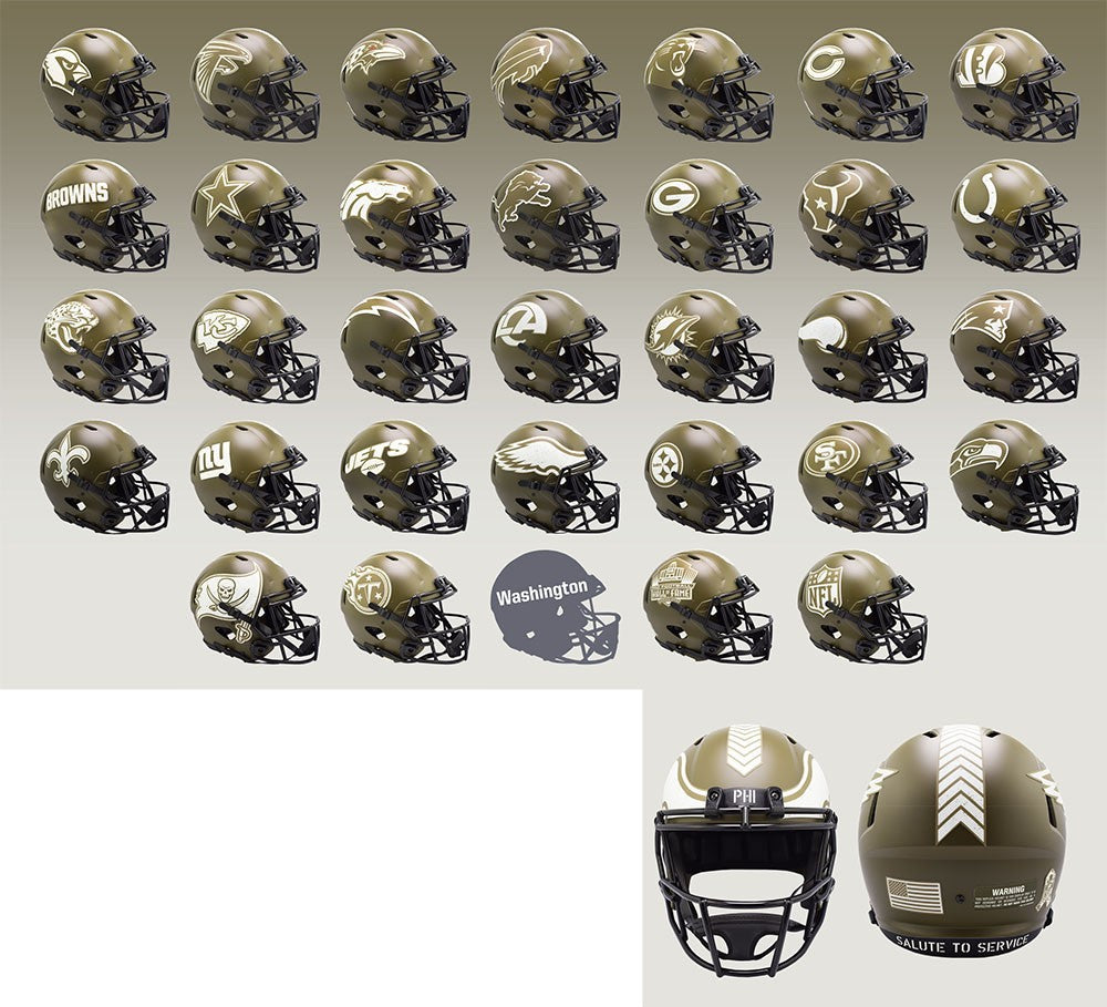 NFL Salute to Service Alternate Riddell NFL Speed Mini Football Helmet ~ Pick Your Team!