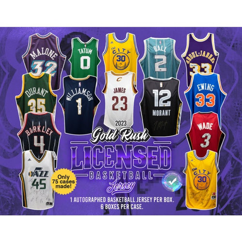 2023 Gold Rush Autographed Licensed Basketball Jersey Series Box