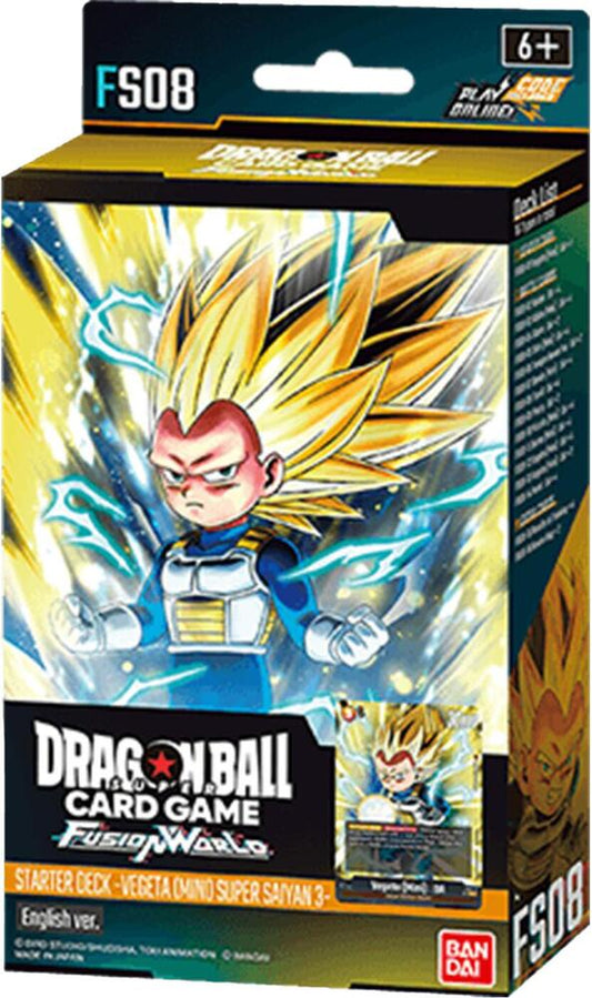 Dragon Ball Super Card Game: Fusion World Starter Deck – Vegeta Super Saiyan 3 (Mini) (FS08) - Bandai