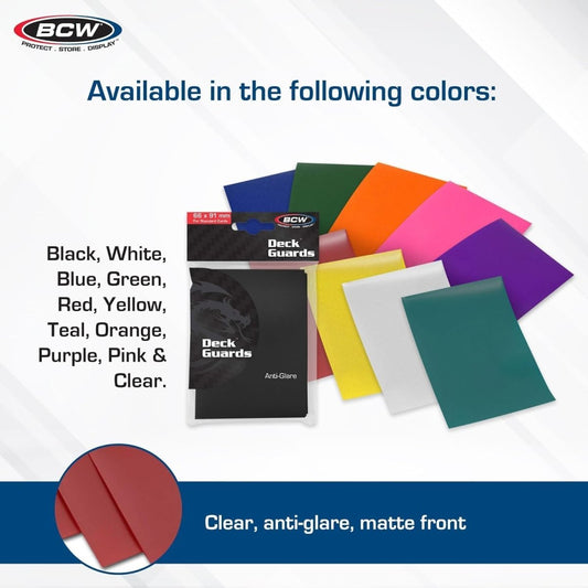 BCW Deck Guard Double Matte Sleeves (Multiple Colors) Standard - BCW