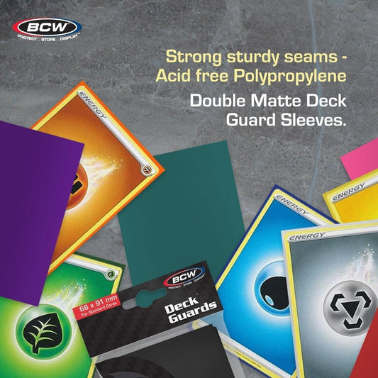 BCW Deck Guard Double Matte Sleeves (Multiple Colors) Standard - BCW