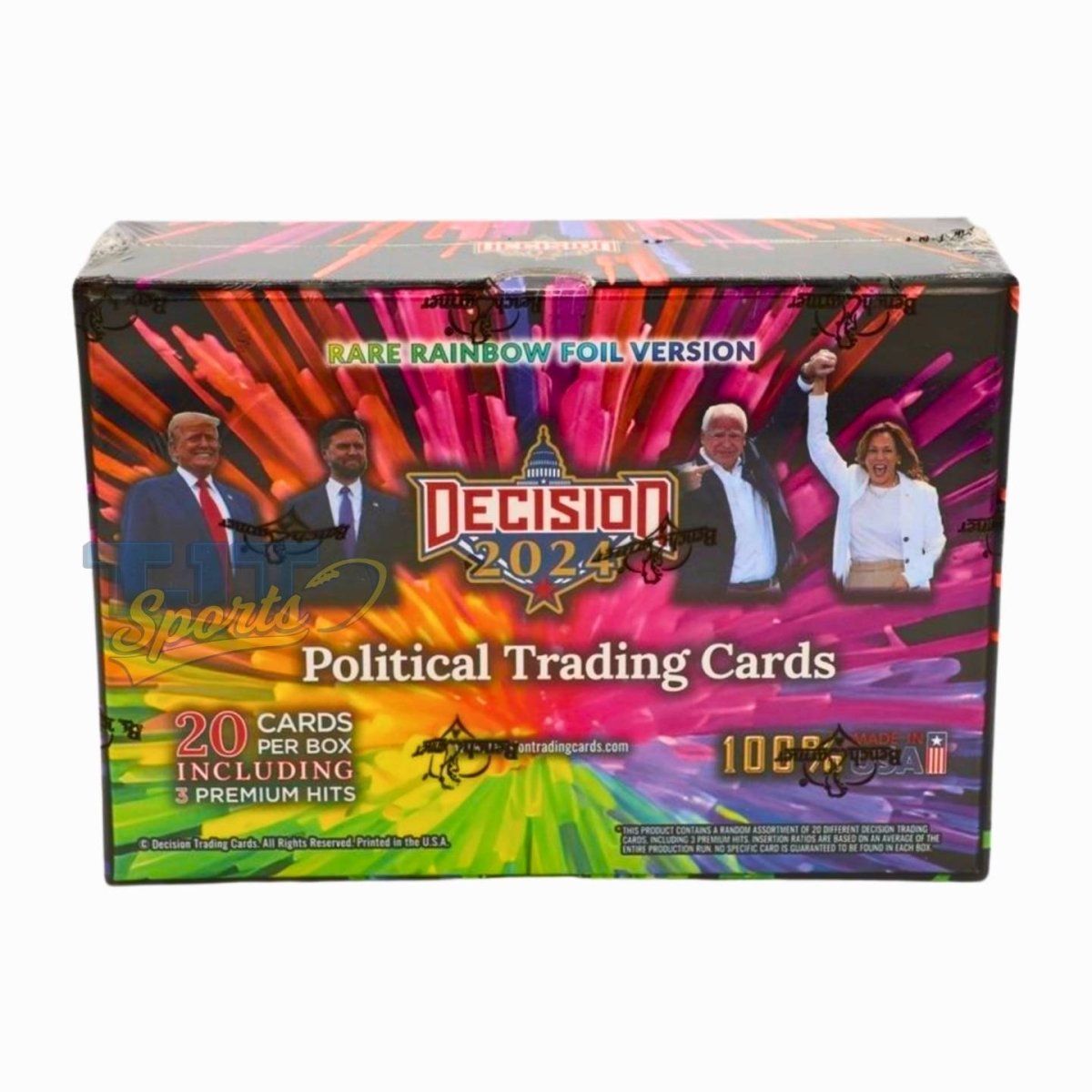 2024 Decision Political Trading Cards - Rare Rainbow Foil Edition Box - Benchwarmers