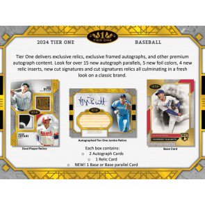 BASEBALL PYT PICK YOUR TEAM! 12 BOX CASE 2024 TOPPS TIER ONE ~ 1 SPOT GETS FREE 2024 TOPPS CHROME HOBBY BOX!