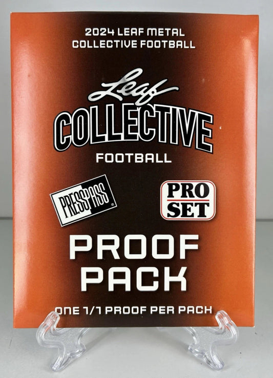 2024 Leaf Collective Football Press Pass & Pro Set 1/1 Pre Production Proof Pack - Leaf