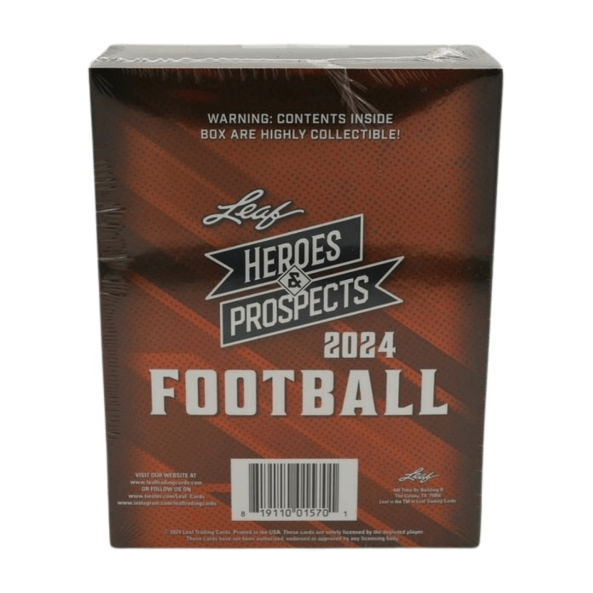 2024 Leaf Heroes & Prospects Football Hobby Box - Leaf
