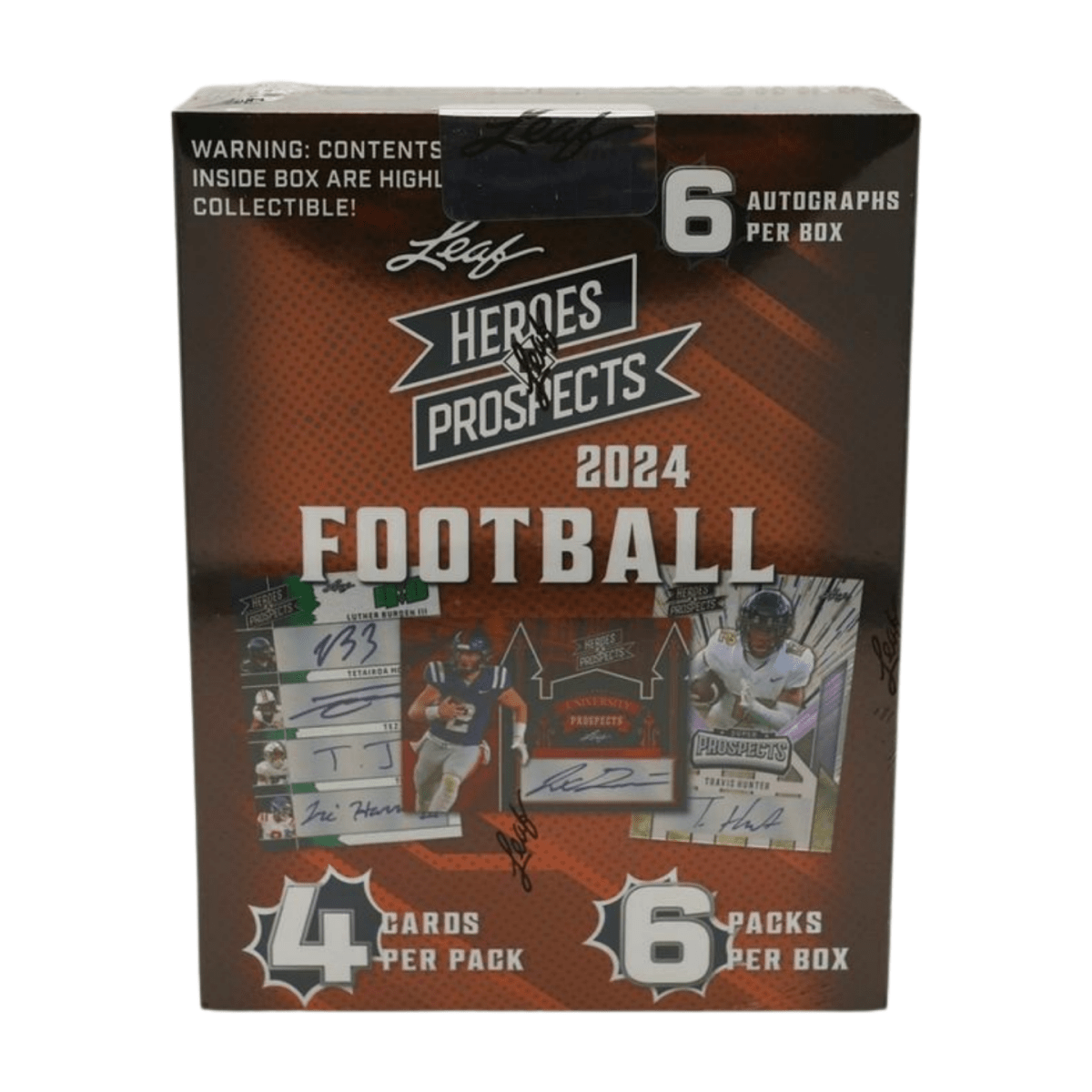 2024 Leaf Heroes & Prospects Football Hobby Box - Leaf