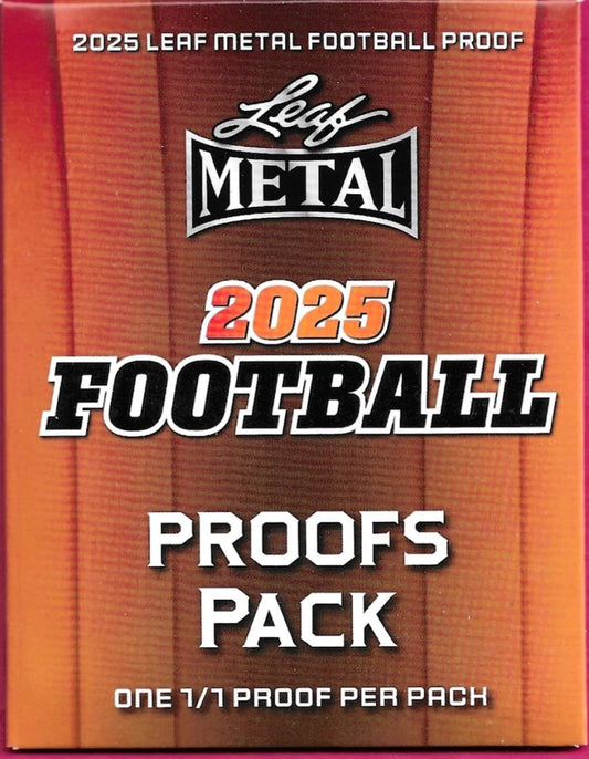 2025 Leaf Metal Football Sealed Proof Pack – One 1/1 Proof Card per Pack - Leaf