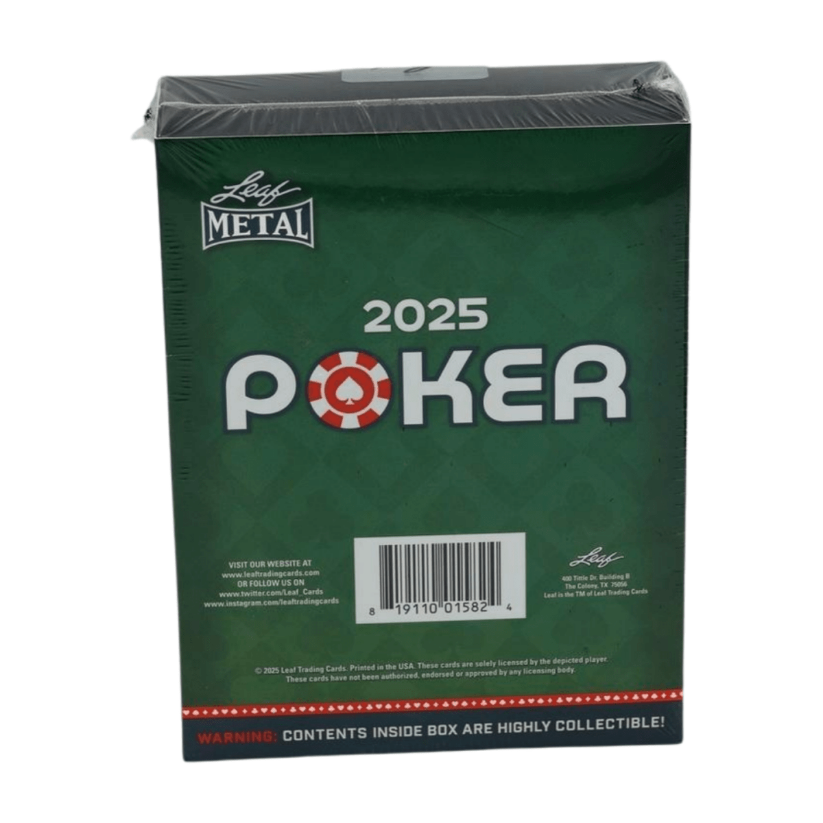 2025 Leaf Metal Poker Hobby Box - Leaf