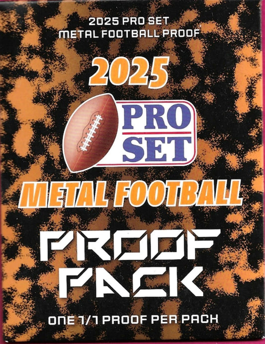 2025 Leaf Metal Pro Set Football Sealed Proof Pack - One 1/1 Proof Card per Pack - Leaf