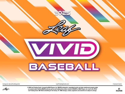 2025 Leaf Vivid Baseball Hobby Box - Leaf
