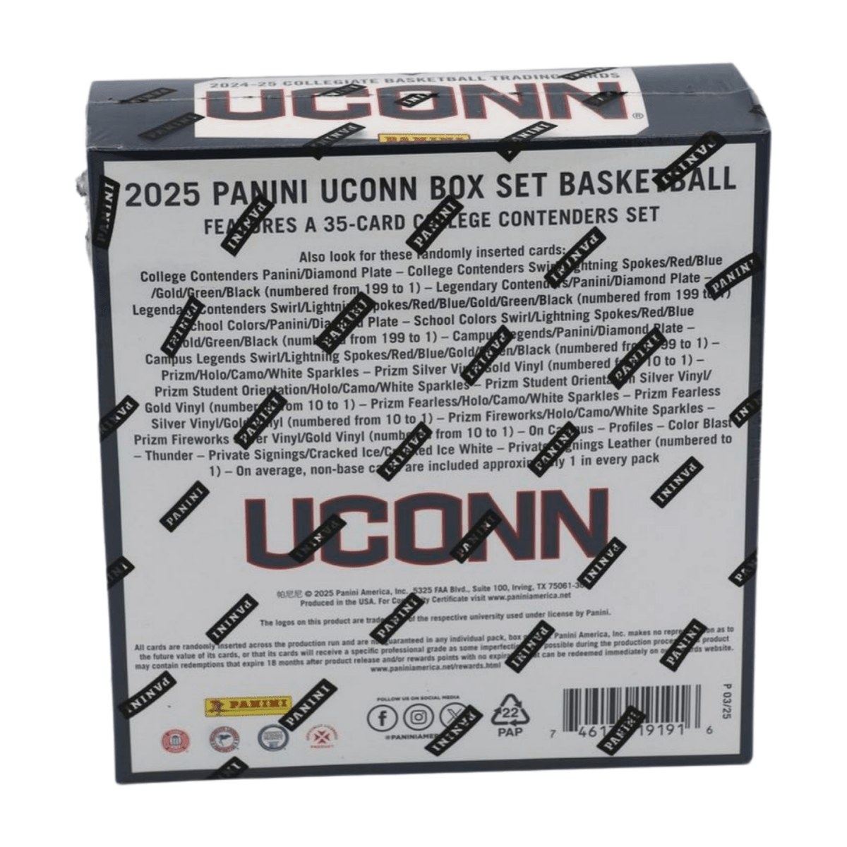 2024/25 Panini UConn Collegiate Basketball Hobby Box - Panini