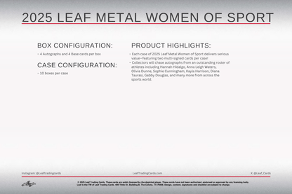 2025 Leaf Metal Women of Sport Hobby Box - Panini
