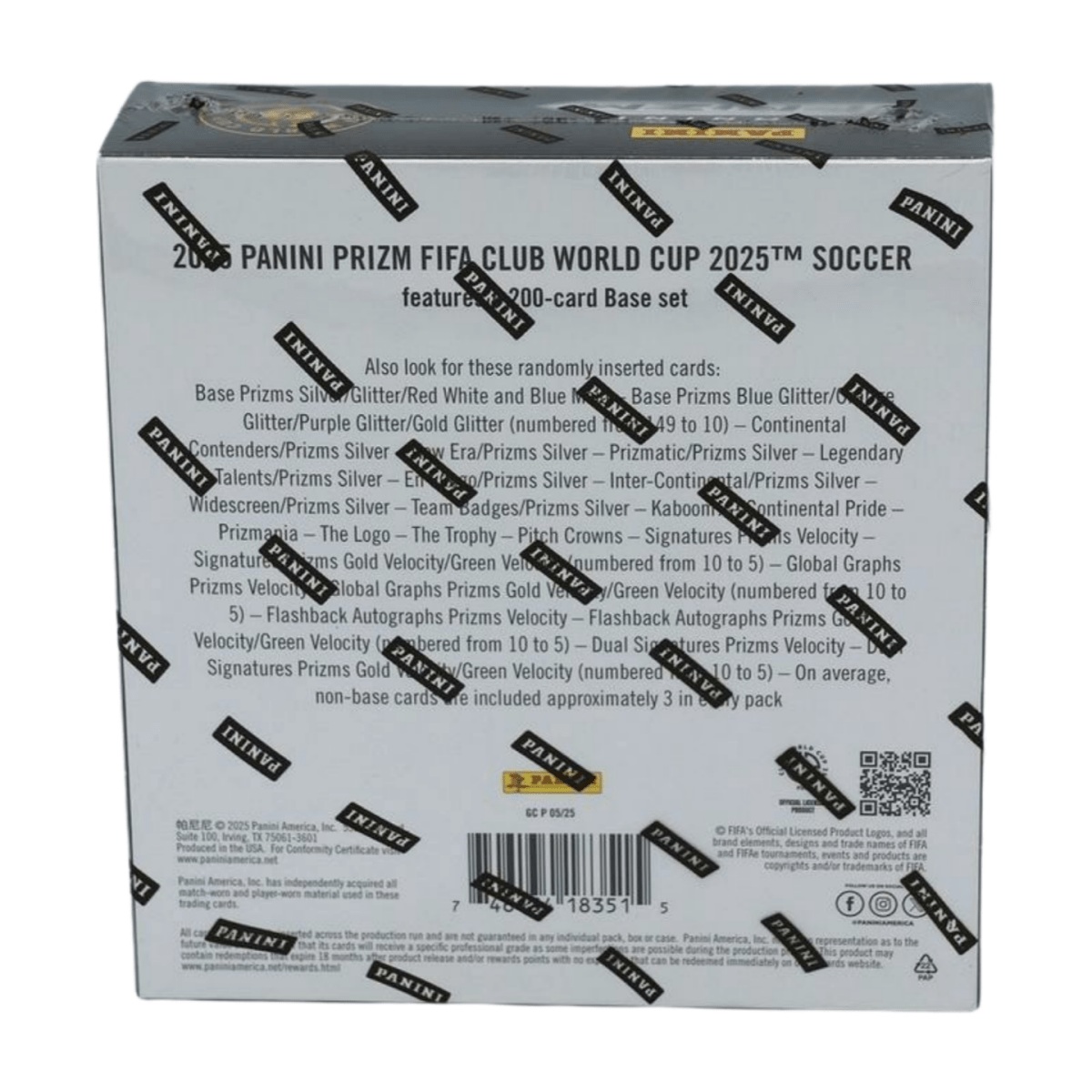 2025 Panini Prizm FIFA Club World Cup Soccer Hobby Mega Box - Panini