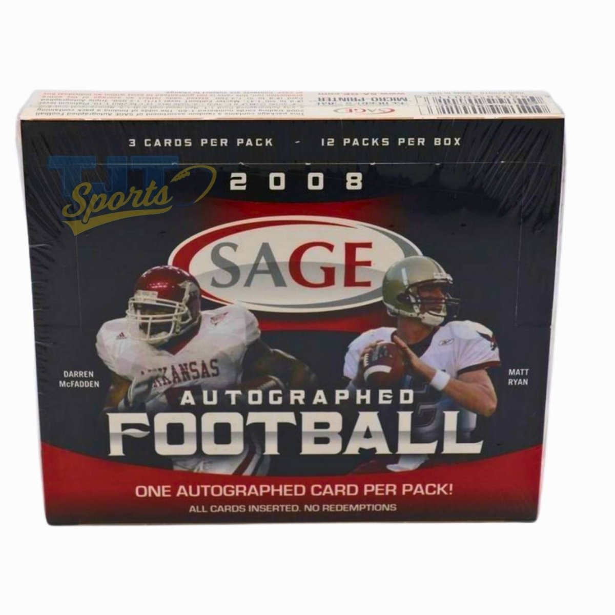 2008 Sage Autographed Football Hobby Box - Sage