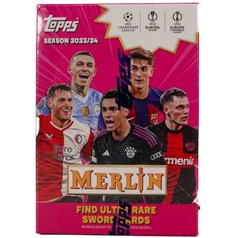 2023/24 Topps Chrome Merlin UEFA Club Competitions Soccer 7 - Pack Blaster Box - Topps