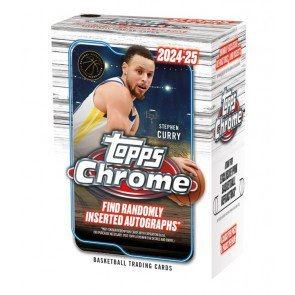 2024/25 Topps Chrome Basketball 8 - Pack Blaster Box – Rookie Autos, Inserts & Parallels - Topps