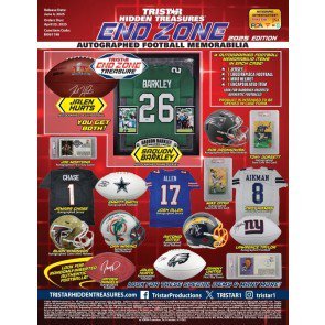 2025 Tristar Hidden Treasures End Zone Autographed Football Memorabilia Case - Tristar