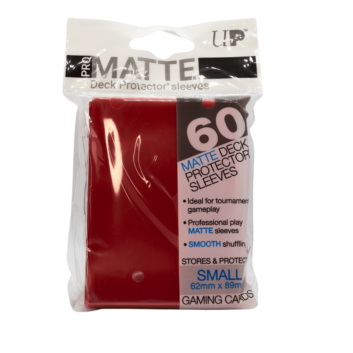 ultra pro small card sleeves Ultra Pro Sleeves - 60 count - Pro Matte - Red