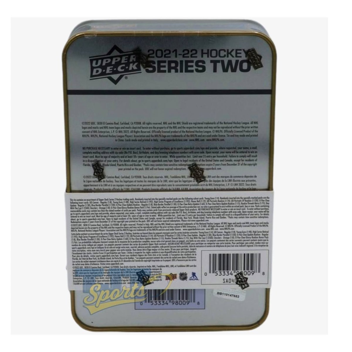 2021 - 22 NHL Upper Deck Series 2 Hockey Tin - Upper Deck