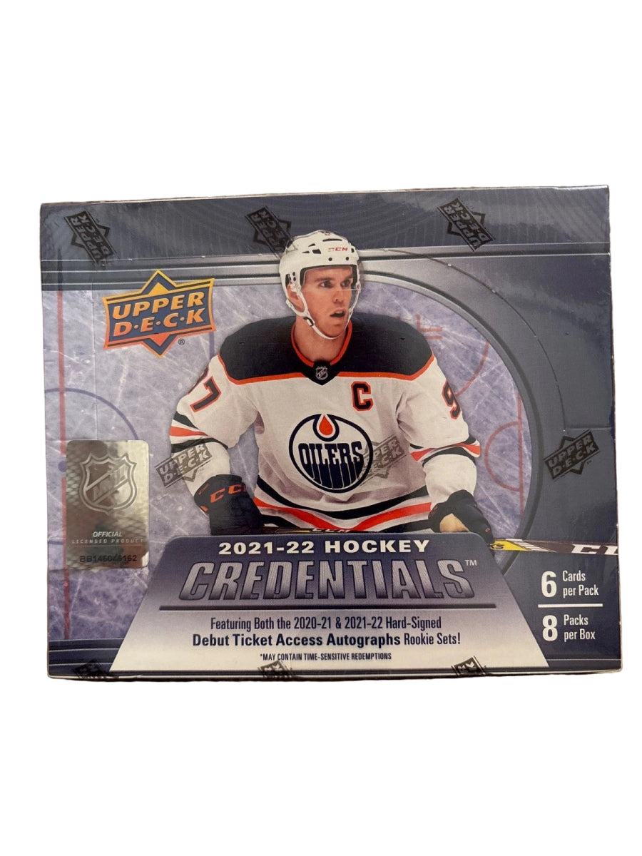 2021/22 Upper Deck Credentials Hockey Hobby Box - Upper Deck