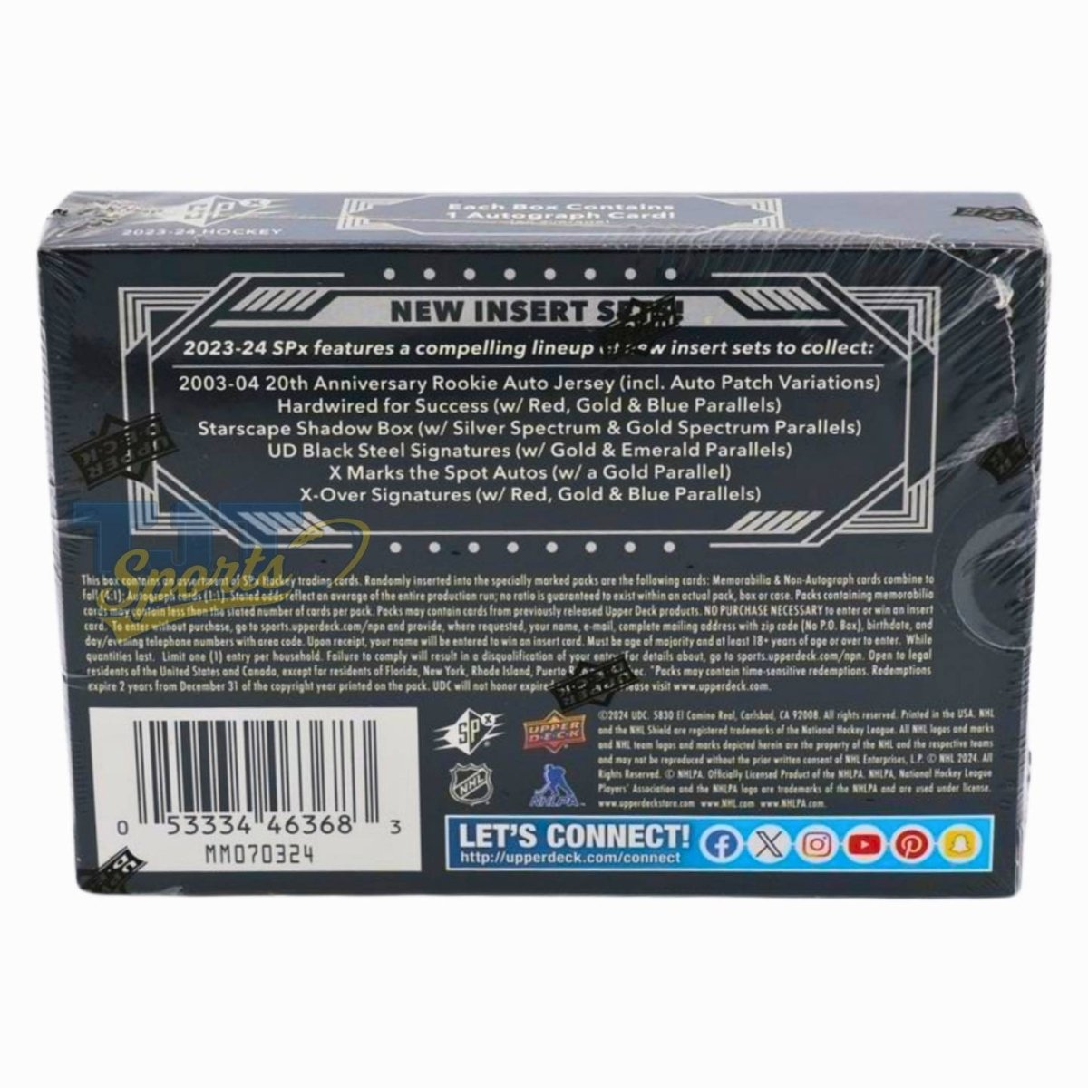 2023/24 Upper Deck SPx Hockey Hobby Box - Upper Deck