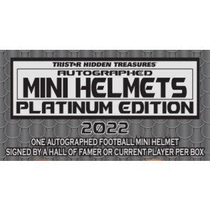 2022 Tristar Hidden Treasures Football Mini Helmet Platinum Edition Series 2 Box