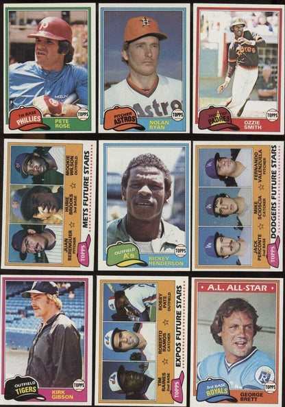 1981 TOPPS BASEBALL COMPLETE SET 1 - 726 OVERALL Near Mint - Topps